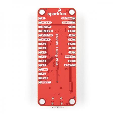 디바이스마트,오픈소스/코딩교육 > 파이썬/IoT 개발 보드 > ESP32,SparkFun,SparkFun Thing Plus - ESP32 WROOM (U.FL) [WRL-17381],ESP32-D0WDQ6 / 와이파이, 블루투스 / Feather 호환 / Arduino IDE / 전압 : 2.3~3.6V / 크기 :  2.55 x 0.9인치 / 최대 13개의 12bit ADC 채널