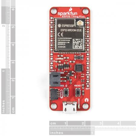 디바이스마트,오픈소스/코딩교육 > 파이썬/IoT 개발 보드 > ESP32,SparkFun,SparkFun Thing Plus - ESP32 WROOM (U.FL) [WRL-17381],ESP32-D0WDQ6 / 와이파이, 블루투스 / Feather 호환 / Arduino IDE / 전압 : 2.3~3.6V / 크기 :  2.55 x 0.9인치 / 최대 13개의 12bit ADC 채널