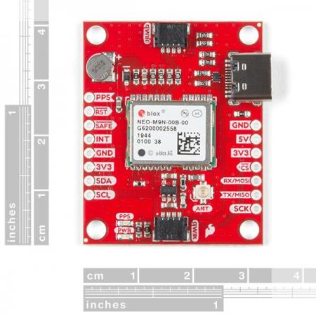 디바이스마트,MCU보드/전자키트 > 통신/네트워크 > GNSS/GPS > 일반용 GPS 모듈,SparkFun,SparkFun GPS Breakout - NEO-M9N, U.FL (Qwiic) [GPS-15712],NEO-M9N  / 92채널 u-blox M9 엔진 GNSS / 4개의 GNSS를 동시에 수신 지원 / I2C 지원 / 충전식 배터리 / 방향 정확도 : 0.3도 / 속도 정확도 : 0.05m/s