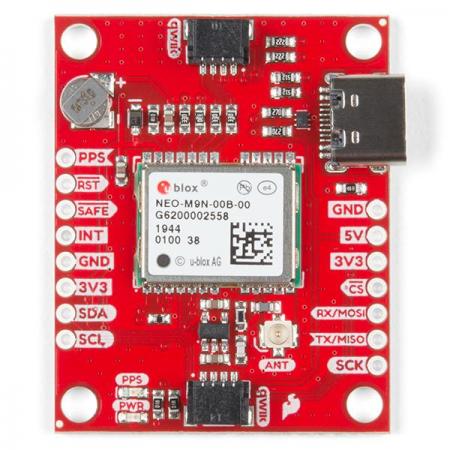 디바이스마트,MCU보드/전자키트 > 통신/네트워크 > GNSS/GPS > 일반용 GPS 모듈,SparkFun,SparkFun GPS Breakout - NEO-M9N, U.FL (Qwiic) [GPS-15712],NEO-M9N  / 92채널 u-blox M9 엔진 GNSS / 4개의 GNSS를 동시에 수신 지원 / I2C 지원 / 충전식 배터리 / 방향 정확도 : 0.3도 / 속도 정확도 : 0.05m/s