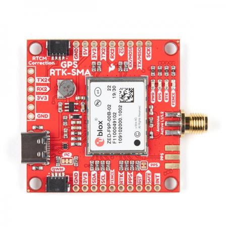 디바이스마트,MCU보드/전자키트 > 통신/네트워크 > GNSS/GPS > 일반용 GPS 모듈,SparkFun,SparkFun GPS-RTK-SMA Breakout - ZED-F9P (Qwiic) [GPS-16481],고정밀 GPS / ZED-F9P 모듈 / 2주 동안 사용 가능한 백업 배터리 / 5V, 3.3V / 최대 탐색 속도: RTK - 20Hz / 크기 : 43.5mm x 43.2mm