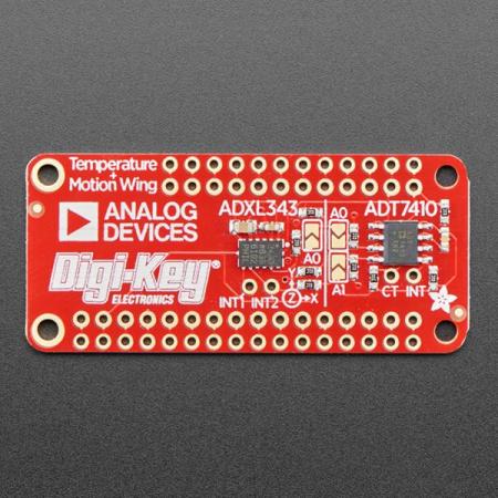디바이스마트,MCU보드/전자키트 > 센서모듈 > 온도/습도 > 온도센서,Adafruit,Adafruit ADXL343 + ADT7410 Sensor FeatherWing [ada-4147],ADXL343 3축 가속도계, ADT410 정밀온도 센서 탑제 / 공유 I2C 버스를 통해 모든 Feather와 사용 가능  /ADXL343는 3개의 측정 축인 XY Z / ADT410는 16비트0.0078°C 온도 분해능 및 0.5°C 온도 허용 오차를 갖춘 I2C 온도 센서