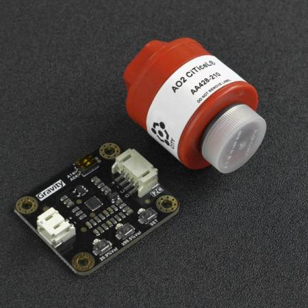 디바이스마트,MCU보드/전자키트 > 센서모듈 > 먼지/가스/연기/불꽃 > 가스/공기질/연기센서,DFROBOT,Gravity: Electrochemical Oxygen Sensor (0-100%Vol) - I2C [SEN0496],AO2 CiTiceL® 산소 센서 프로브를 사용하며 0-100% Vol 및 I2C 디지털 출력의 측정 범위 / 측정범위 : 0~100% / 작동전압 : 3.3~5.5V DC / 출력신호I2C