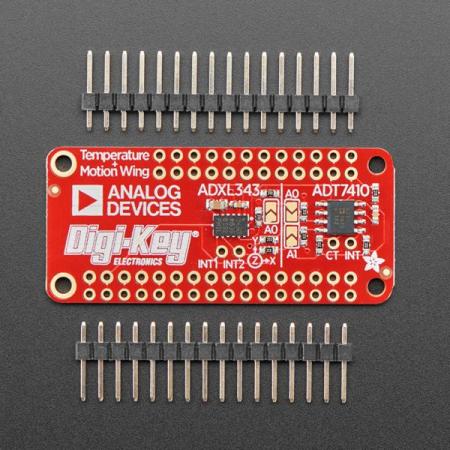 디바이스마트,MCU보드/전자키트 > 센서모듈 > 온도/습도 > 온도센서,Adafruit,Adafruit ADXL343 + ADT7410 Sensor FeatherWing [ada-4147],ADXL343 3축 가속도계, ADT410 정밀온도 센서 탑제 / 공유 I2C 버스를 통해 모든 Feather와 사용 가능  /ADXL343는 3개의 측정 축인 XY Z / ADT410는 16비트0.0078°C 온도 분해능 및 0.5°C 온도 허용 오차를 갖춘 I2C 온도 센서