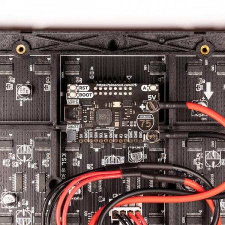 디바이스마트,MCU보드/전자키트 > 디스플레이 > 도트매트릭스,Pimoroni,Interstate 75 [PIM584],HUB75 스타일 LED 매트릭스용 RP2040 기반 드라이버 보드 / USB-C는 최대 3A의 전력을 제공 / XiP를 지원하는 2MB의 QSPI 플래, RGB LED