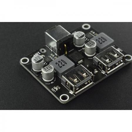 디바이스마트,MCU보드/전자키트 > 전원/신호/저장/응용 > 충전/배터리/전원,DFROBOT,2-way Fast Charge Buck Module (Compatible with Raspberry Pi 4B & Jetson Nano) [DFR0849],양방향 USB 포트 출력 / 입력 전압 범위: 6V-32V / 출력 전압: 3-12V, 고속 충전 프로토콜에 따라 자동 조정 / 출력 전류: 0-3A /  출력 전력: ≤24W