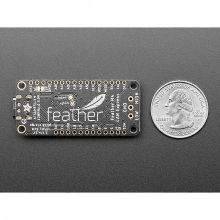디바이스마트,MCU보드/전자키트 > 프로세서/개발보드 > ARM > Cortex-M4,Adafruit,Adafruit Feather M4 CAN Express with ATSAME51 [ada-4759],CAN 버스 지원이 내장된 SAME51 칩셋 / 120MHz Cortex m4 / 512KB Flash / 192KM RAM 지원 / 사이즈  52.2mm x 22.8mm x 7.2mm / 2.1 x 0.9 x 0.3