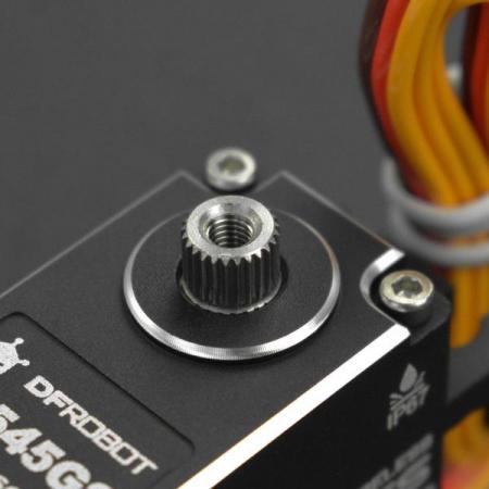 디바이스마트,기계/제어/로봇/모터 > 모터류 > 서보모터,DFROBOT,45KG Torque Coreless Waterproof Servo [SER0061],500-2500μsec의 펄스 범위 내에서 최대 180도 회전 각도와 8.4V 작동 전압에서 45kgcm 스톨 토크의 특징 / 제어 시스템: PWM / 작동 전압: 6.0V ~8.4V / 작동 온도: -20℃~ +60℃ /  신호 펄스 폭 범위: 500 - 2500μsec