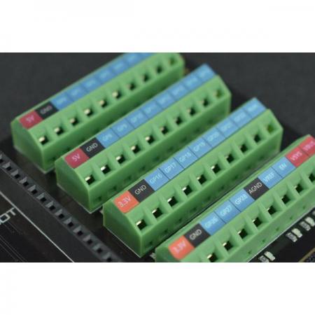 디바이스마트,오픈소스/코딩교육 > 라즈베리파이 > 라즈베리파이 확장보드/HAT,DFROBOT,Terminal Block Board for Raspberry Pi Pico [DFR0924],라즈베리파이피코용 /외부 전압 입력: 7-24V / 화면 인터페이스: GDI / GPIO x27 / 기본 ON 포트 표시기: 3.3V, 5V, VSYS, VBUS, VREF / 포트 LED 표시기 x35 /포트 LED 표시등 색상: 파란색