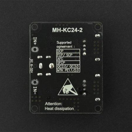 디바이스마트,MCU보드/전자키트 > 전원/신호/저장/응용 > 충전/배터리/전원,DFROBOT,2-way Fast Charge Buck Module (Compatible with Raspberry Pi 4B & Jetson Nano) [DFR0849],양방향 USB 포트 출력 / 입력 전압 범위: 6V-32V / 출력 전압: 3-12V, 고속 충전 프로토콜에 따라 자동 조정 / 출력 전류: 0-3A /  출력 전력: ≤24W