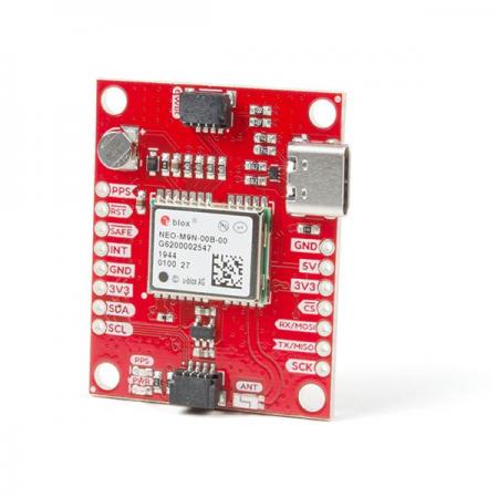 디바이스마트,MCU보드/전자키트 > 통신/네트워크 > GNSS/GPS > 일반용 GPS 모듈,SparkFun,SparkFun GPS Breakout - NEO-M9N, Chip Antenna (Qwiic) [GPS-15733],통합 칩 안테나 / 92채널 u-blox M9 엔진 GNSS / 4개의 GNSS를 동시에 수신 지원 / I2C 지원 / 충전식 배터리 / 방향 정확도 : 0.3도 / 속도 정확도 : 0.05m/s