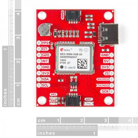 디바이스마트,MCU보드/전자키트 > 통신/네트워크 > GNSS/GPS > 일반용 GPS 모듈,SparkFun,SparkFun GPS Breakout - NEO-M9N, Chip Antenna (Qwiic) [GPS-15733],통합 칩 안테나 / 92채널 u-blox M9 엔진 GNSS / 4개의 GNSS를 동시에 수신 지원 / I2C 지원 / 충전식 배터리 / 방향 정확도 : 0.3도 / 속도 정확도 : 0.05m/s