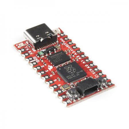 디바이스마트,오픈소스/코딩교육 > 파이썬/IoT 개발 보드 > RP2040/RP2350,SparkFun,SparkFun Pro Micro - RP2040 [DEV-18288],Dual ARM Cortex-M0+ 프로세서 사용 / 6개 뱅크에 264kB 내장 SRAM / SPI 플래시 전용 IO 6개(XIP 지원) / 30 다기능 GPIO / USB 1.1 호스트/장치