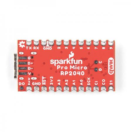 디바이스마트,오픈소스/코딩교육 > 파이썬/IoT 개발 보드 > RP2040/RP2350,SparkFun,SparkFun Pro Micro - RP2040 [DEV-18288],Dual ARM Cortex-M0+ 프로세서 사용 / 6개 뱅크에 264kB 내장 SRAM / SPI 플래시 전용 IO 6개(XIP 지원) / 30 다기능 GPIO / USB 1.1 호스트/장치