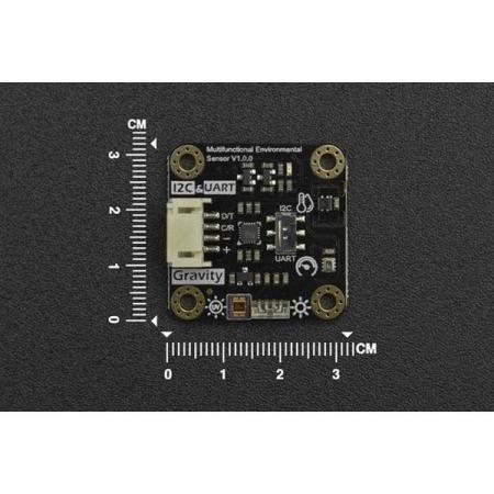 디바이스마트,MCU보드/전자키트 > 센서모듈 > 온도/습도 > 온습도겸용,DFROBOT,Gravity: Multifunctional Environmental Sensor [SEN0501],전환 가능한 I2C 및 UART, 두 가지 출력 모드 / 온도, 습도, 기압, 고도, 자외선 강도, 주변광 강도 동시에 테스트 가능/ 작동 전압: 3.3~5V DC / 작동 전류: 45mA / 작동 온도: -20~70℃