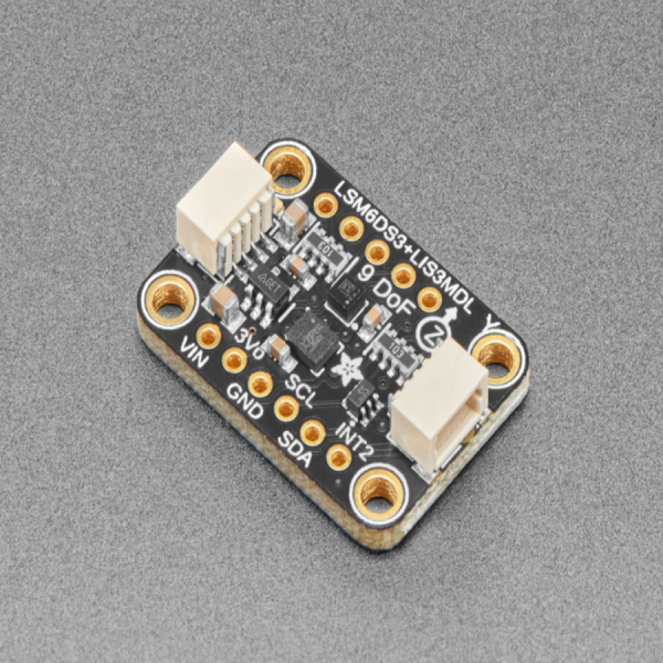 디바이스마트,MCU보드/전자키트 > 센서모듈 > IMU/AHRS(9축 이상),Adafruit,Adafruit LSM6DS3TR-C + LIS3MDL - Precision 9 DoF IMU - STEMMA QT / Qwiic [ada-5543],9축 / 6-DoF IMU / LSM6DS3 / 지자기, 가속도계, 자이로센서