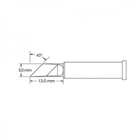 디바이스마트,수공구/전자공구/전동공구 > 전자공구 > 인두기팁/인두기팁크리너 > METCAL 인두팁,METCAL,T6 핸드피스용 인두팁 고열전도성 칼팁 빗면 5mm 길이 13mm 45도 GT6-KN0050P,T6 핸드피스용 고열전도성 칼팁 인두팁  / 빗면 : 5mm / 길이 : 13mm