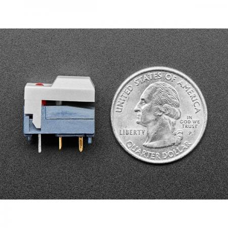 디바이스마트,스위치/부저/전기부품 > 스위치 > 푸쉬버튼 스위치 > 조광형 스위치,Adafruit,Step Switch with LED - Three Pack of Gray Plastic with Red LED - PB86-A1 [ada-5498],PB86-A1 / 회색 푸쉬 스위치 / 최대 20mA, 2.1V / LED 내장 / 17x12x14 mm