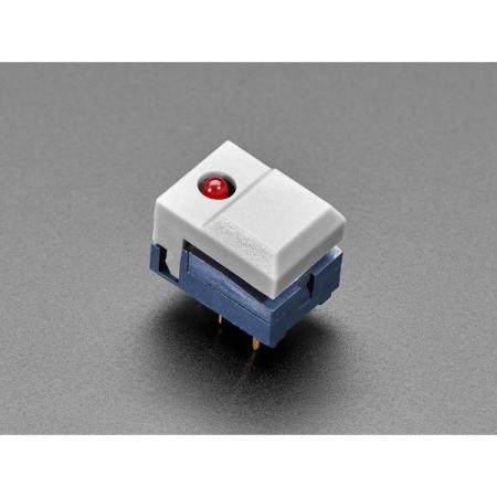 디바이스마트,스위치/부저/전기부품 > 스위치 > 푸쉬버튼 스위치 > 조광형 스위치,Adafruit,Step Switch with LED - Three Pack of Gray Plastic with Red LED - PB86-A1 [ada-5498],PB86-A1 / 회색 푸쉬 스위치 / 최대 20mA, 2.1V / LED 내장 / 17x12x14 mm