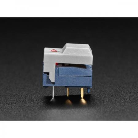 디바이스마트,스위치/부저/전기부품 > 스위치 > 푸쉬버튼 스위치 > 조광형 스위치,Adafruit,Step Switch with LED - Three Pack of Gray Plastic with Red LED - PB86-A1 [ada-5498],PB86-A1 / 회색 푸쉬 스위치 / 최대 20mA, 2.1V / LED 내장 / 17x12x14 mm