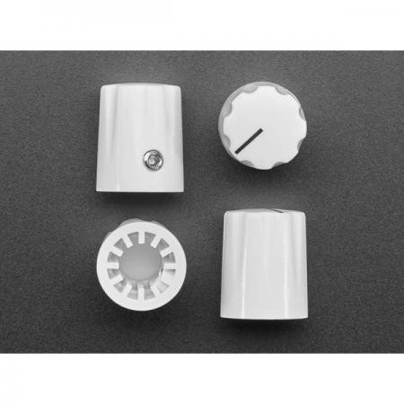 디바이스마트,스위치/부저/전기부품 > 지원부품 > 노브,Adafruit,White Micro Potentiometer Knob - 4 pack [ada-5538],흰색 플라스틱 노브 / 4가지 팩 / 작은 릴 고정나사
