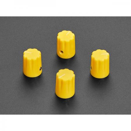 디바이스마트,스위치/부저/전기부품 > 지원부품 > 노브,Adafruit,Yellow Micro Potentiometer Knob - 4 pack [ada-5534],노란색 플라스틱 노브 / 4가지 팩 / 작은 릴 고정나사