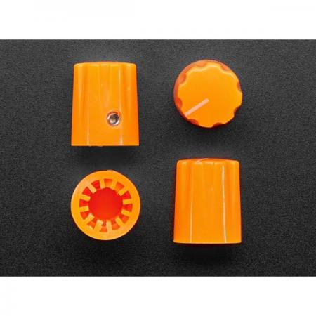 디바이스마트,스위치/부저/전기부품 > 지원부품 > 노브,Adafruit,Orange Micro Potentiometer Knob - 4 pack [ada-5533],주황색 플라스틱 노브 / 4가지 팩 / 작은 릴 고정나사