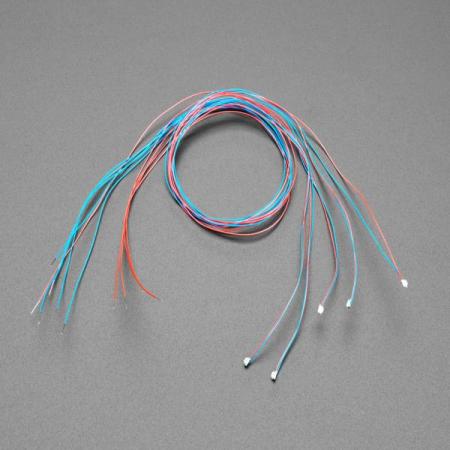 디바이스마트,LED/LCD > SMD LED(칩타입) > 2012사이즈 SMD LED,Adafruit,Miniature Wired LEDs - 0805 SMT LED - Blue - 5 pack [ada-5490],SMD LED / 와이어 랩 / 파란색 번들 / 길이 : 30cm / 전압 : 약 3.2V