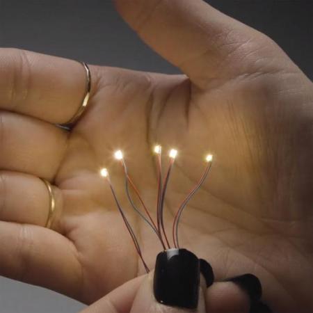 디바이스마트,LED/LCD > SMD LED(칩타입) > 2012사이즈 SMD LED,Adafruit,Miniature Wired LEDs - 0805 SMT LED - Warm White - 5 pack [ada-5487],SMD LED / 와이어 랩 / 웜 화이트색 번들 / 길이 : 30cm / 전압 : 약 3.2V