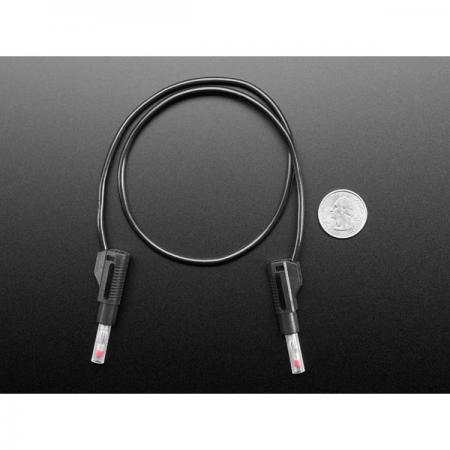 디바이스마트,계측기/측정공구 > 전기/전자 계측기 > 액세서리,Adafruit,Retractable Stacking Banana Plug Cable - Black 0.5 meter long [ada-5472],개폐식 바나나 플러그 케이블 / 검정색 / 길이 : 50cm