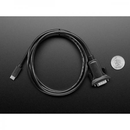 디바이스마트,케이블/전선 > PC/네트워크/통신 케이블 > 시리얼(Serial) 케이블 > D-SUB 9핀 (DE-9) 케이블,Adafruit,USB Type C to DB-9 Adapter Cable - 1.5m long [ada-5446],USB Type C / DB-9 어댑터 케이블 / 전압 배율기/인버터 기능 / 길이 : 1.5m