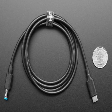 디바이스마트,케이블/전선 > USB 케이블 > 데이터케이블(MM) > USB 3.1 C타입 케이블,Adafruit,USB Type C 3.1 PD to 5.5mm Barrel Jack Cable - 9V 5A Output - 1.2m long with E-Mark [ada-5449],USB Type C / DB-9 어댑터 케이블 / 전압 배율기/인버터 기능 / 길이 : 1.5m