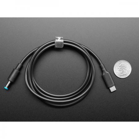 디바이스마트,케이블/전선 > USB 케이블 > 데이터케이블(MM) > USB 3.1 C타입 케이블,Adafruit,USB Type C 3.1 PD to 5.5mm Barrel Jack Cable - 12V 5A Output - 1.2m long with E-Mark [ada-5450],USB Type C 3.1 PD / 5.5 배럴 잭 케이블 / 12V 5A 출력 / PD / EMARK 칩 / 길이 : 1.2m