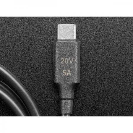 디바이스마트,케이블/전선 > USB 케이블 > 데이터케이블(MM) > USB 3.1 C타입 케이블,Adafruit,USB Type C 3.1 PD to 5.5mm Barrel Jack Cable - 20V 5A Output - 1.2m long with E-Mark [ada-5452],USB Type C 3.1 PD / 5.5 배럴 잭 케이블 / 20V 5A 출력 / PD / EMARK 칩 / 길이 : 1.2m