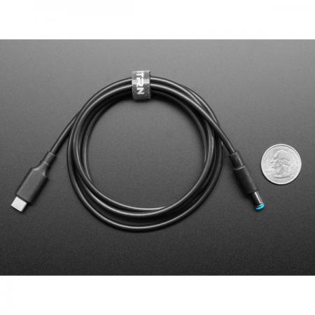 디바이스마트,케이블/전선 > USB 케이블 > 데이터케이블(MM) > USB 3.1 C타입 케이블,Adafruit,USB Type C 3.1 PD to 5.5mm Barrel Jack Cable - 15V 5A Output - 1.2m long with E-Mark [ada-5451],USB Type C 3.1 PD / 5.5 배럴 잭 케이블 / 20V 5A 출력 / PD / EMARK 칩 / 길이 : 1.2m