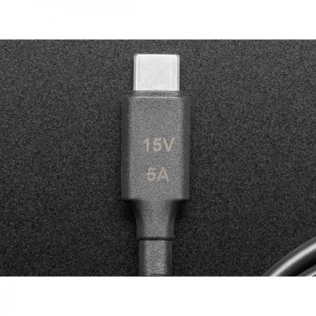 디바이스마트,케이블/전선 > USB 케이블 > 데이터케이블(MM) > USB 3.1 C타입 케이블,Adafruit,USB Type C 3.1 PD to 5.5mm Barrel Jack Cable - 15V 5A Output - 1.2m long with E-Mark [ada-5451],USB Type C 3.1 PD / 5.5 배럴 잭 케이블 / 20V 5A 출력 / PD / EMARK 칩 / 길이 : 1.2m