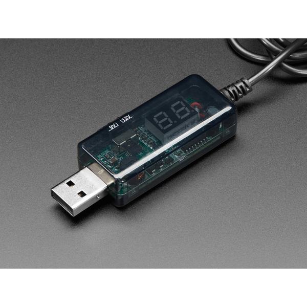 USB to 5.5mm/2.1mm DC Booster Cable - 9V or 12V Output [ada-5457]