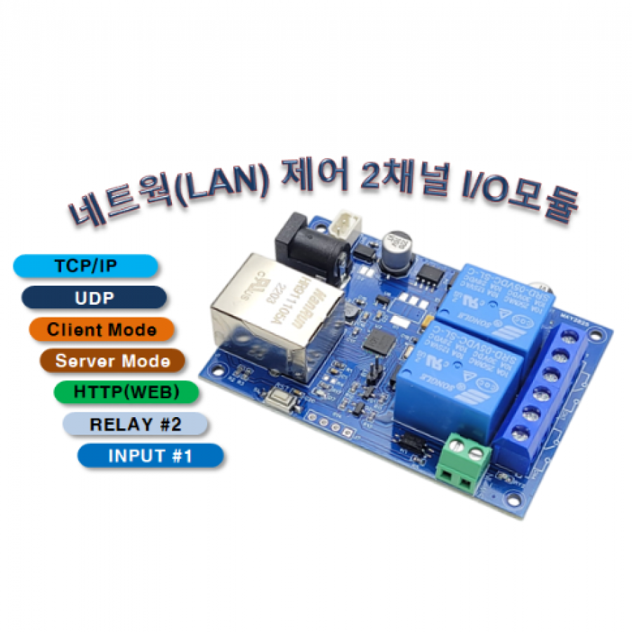 네트웍(LAN)제어 릴레이 출력&접점 입력 I/O모듈 (P4851-4)