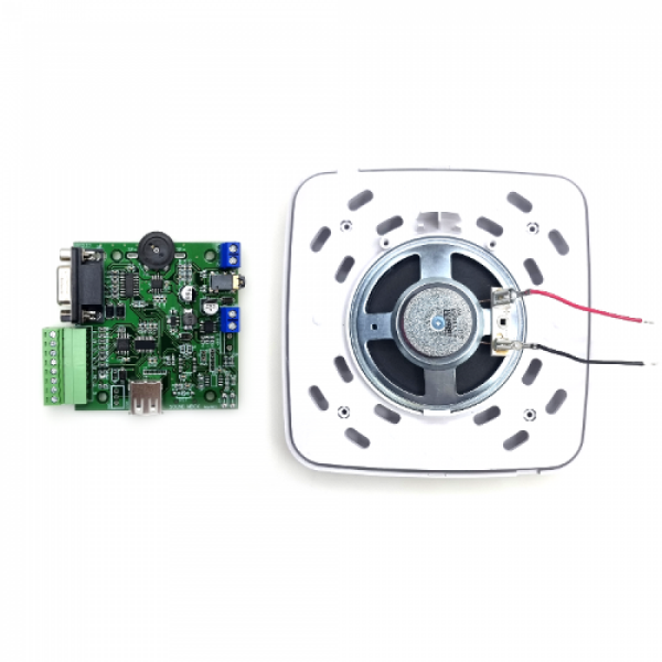 디바이스마트,MCU보드/전자키트 > 음악/앰프/녹음 > MP3/음악재생,한진데이타,스피커 포함  RS232C/IO제어 사운드 재생모듈  (P7149-3),구동음원 : MP3, WAV / 스피커 출력 : 15W (Mono) / 구동전압 : DC12~24V