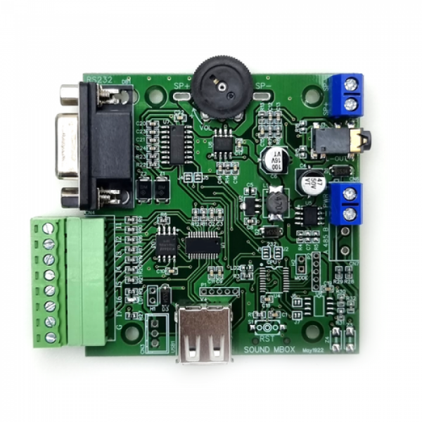 디바이스마트,MCU보드/전자키트 > 음악/앰프/녹음 > MP3/음악재생,한진데이타,스피커 포함  RS232C/IO제어 사운드 재생모듈  (P7149-3),구동음원 : MP3, WAV / 스피커 출력 : 15W (Mono) / 구동전압 : DC12~24V