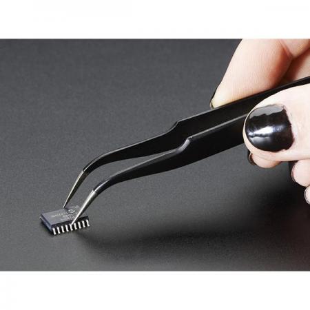 디바이스마트,수공구/전자공구/전동공구 > 전자공구 > 핀셋/IC흡착기/핀제거 > 고급형 범용핀셋,Adafruit,Fine tip curved tweezers - ESD safe - 120mm [ada-422],미세 / SMD/SMT 부품에 사용하기 편한 핀셋 / 정전기 방지, 항자성, 스테인리스 스틸 / ESD / 길이 : 120mm