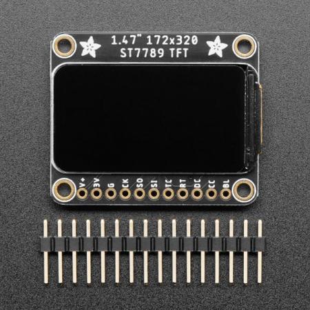 디바이스마트,MCU보드/전자키트 > 디스플레이 > LCD/OLED,Adafruit,Adafruit 1.47' 320x172 Round Rectangle Color IPS TFT Display - ST7789 [ada-5393],ST7735 / 컬러 IPS TFT 디스플레이 / 320x172 직사각형 / 크기 : 37x30.5 mm 장착 구멍 : 1.2인치 x 1인치
