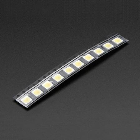 디바이스마트,LED/LCD > SMD LED(칩타입) > 5050사이즈 SMD LED,Adafruit,5050 Cool White LED w/ Integrated Driver Chip - 10 Pack - ~6000K [ada-2351],Cool White LED 10 팩 / 24비트 고주파 PWM으로 제어 / PWM 재생 빈도가 높기 때문에 POV 수행 / 사이즈 : 5050