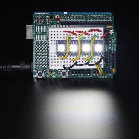 디바이스마트,LED/LCD > SMD LED(칩타입) > 5050사이즈 SMD LED,Adafruit,5050 Cool White LED w/ Integrated Driver Chip - 10 Pack - ~6000K [ada-2351],Cool White LED 10 팩 / 24비트 고주파 PWM으로 제어 / PWM 재생 빈도가 높기 때문에 POV 수행 / 사이즈 : 5050