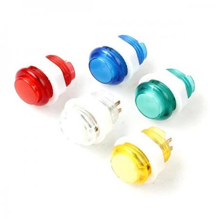 디바이스마트,스위치/부저/전기부품 > 스위치 > 푸쉬버튼 스위치 > 조광형 스위치,SMG,24mm 아케이드 LED 버튼 스위치 옐로우 [SZH-ACD004],24mm 푸시 스위치 / 내부 LED 포함 / 옐로우