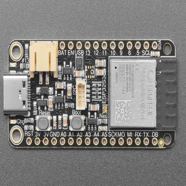 디바이스마트,오픈소스/코딩교육 > 파이썬/IoT 개발 보드 > ESP32,Adafruit,Adafruit ESP32-S3 Feather with 4MB Flash 2MB PSRAM - STEMMA QT / Qwiic [ada-5477],ESP32-S3 Feather / 듀얼 240MHz 코어, WiFi 및 BLE 지원 / 4MB 플래시 및 2MB PSRAM / 외부 USB-직렬 변환기가 필요하지 않음 / 저전력