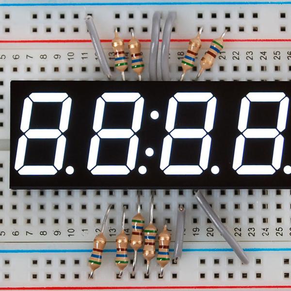 White 7-segment clock display - 0.56' digit height [ada-1001]