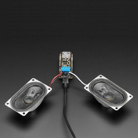 디바이스마트,MCU보드/전자키트 > 음악/앰프/녹음 > 앰프/증폭,Adafruit,Music Maker FeatherWing w/ Amp - MP3 OGG WAV MIDI Synth Player - Stereo 3W Amplifier [ada-3436],MP3 OGG WAV MIDI 플레이어 / 스테레오 3W 앰프 / 인코딩/디코딩(코덱) 칩 VS1053 /  모든 Feather Board가 SD 카드에서 오디오를 재생