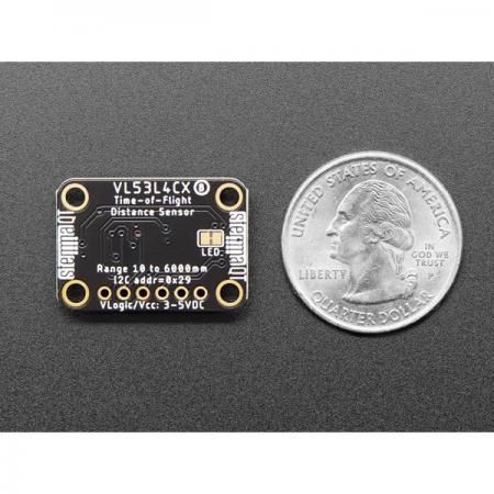 디바이스마트,MCU보드/전자키트 > 센서모듈 > 라이다/거리/초음파/라인 > 거리/근접센서,Adafruit,Adafruit VL53L4CX Time of Flight Distance Sensor - ~1 to 6000mm - STEMMA QT / Qwiic [ada-5425],VL53L4CX 비행 시간 거리센서 / 1 ~ 6000mm 의 범위 거리 / 다중 물체 감지 / FOV : 18°