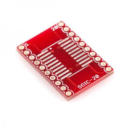 디바이스마트,커넥터/PCB > PCB기판/관련상품 > IC 변환기판 > SOIC 변환기판,SparkFun,SparkFun SOIC to DIP Adapter - 20-Pin [BOB-00495],저렴한 SOIC 브레이크아웃 보드 / 작업하기 쉽고 브레드보드와 잘 통합되는 0.1인치 헤더에 표준 SOIC 패키지 IC를 인터페이스합니다.